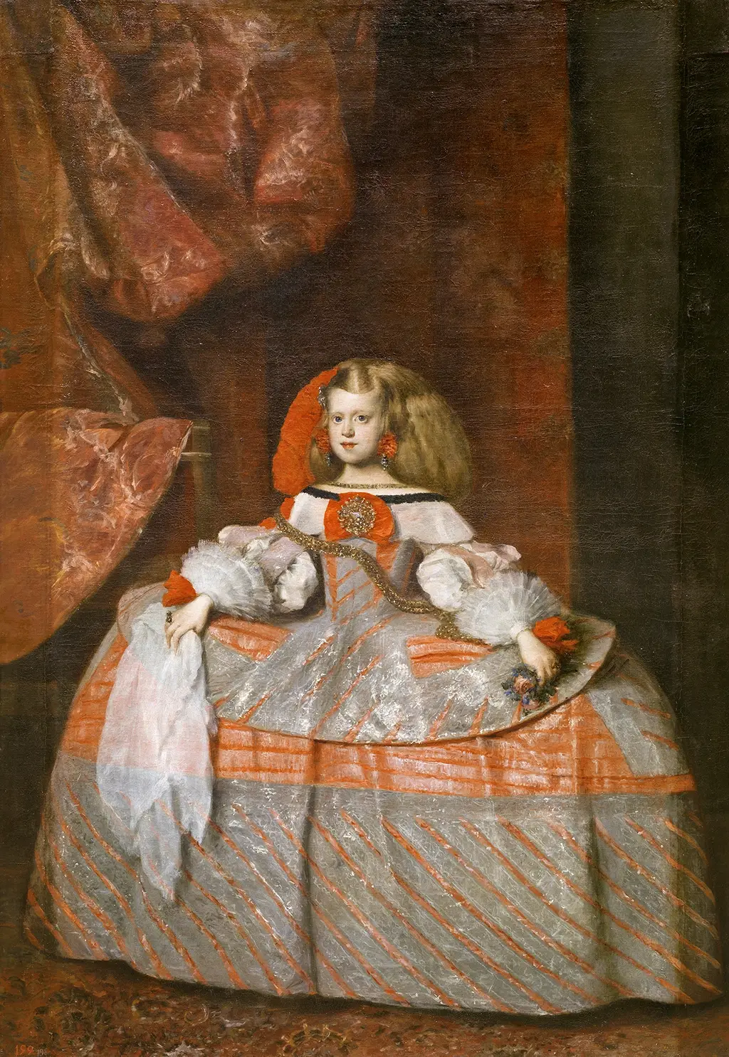 Infanta Margarita Teresa in a Pink Dress in Detail Diego Velazquez